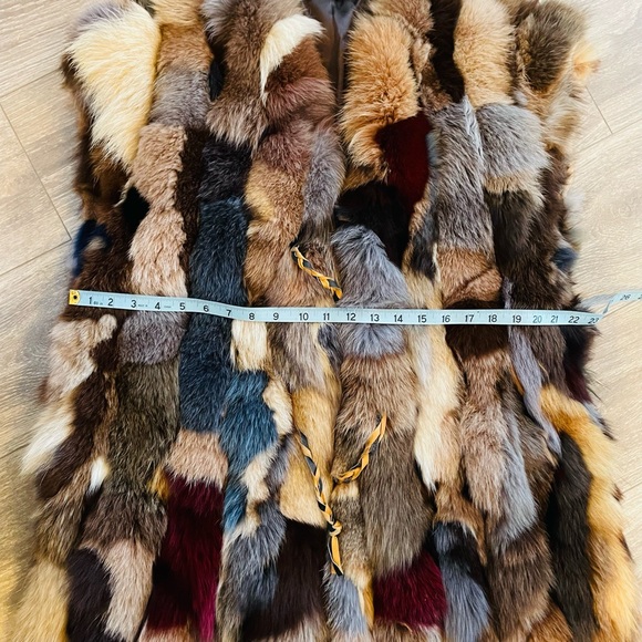 Neiman Marcus custom-made fox fur vest XL large like new very heavy fox fur - Picture 4 of 12